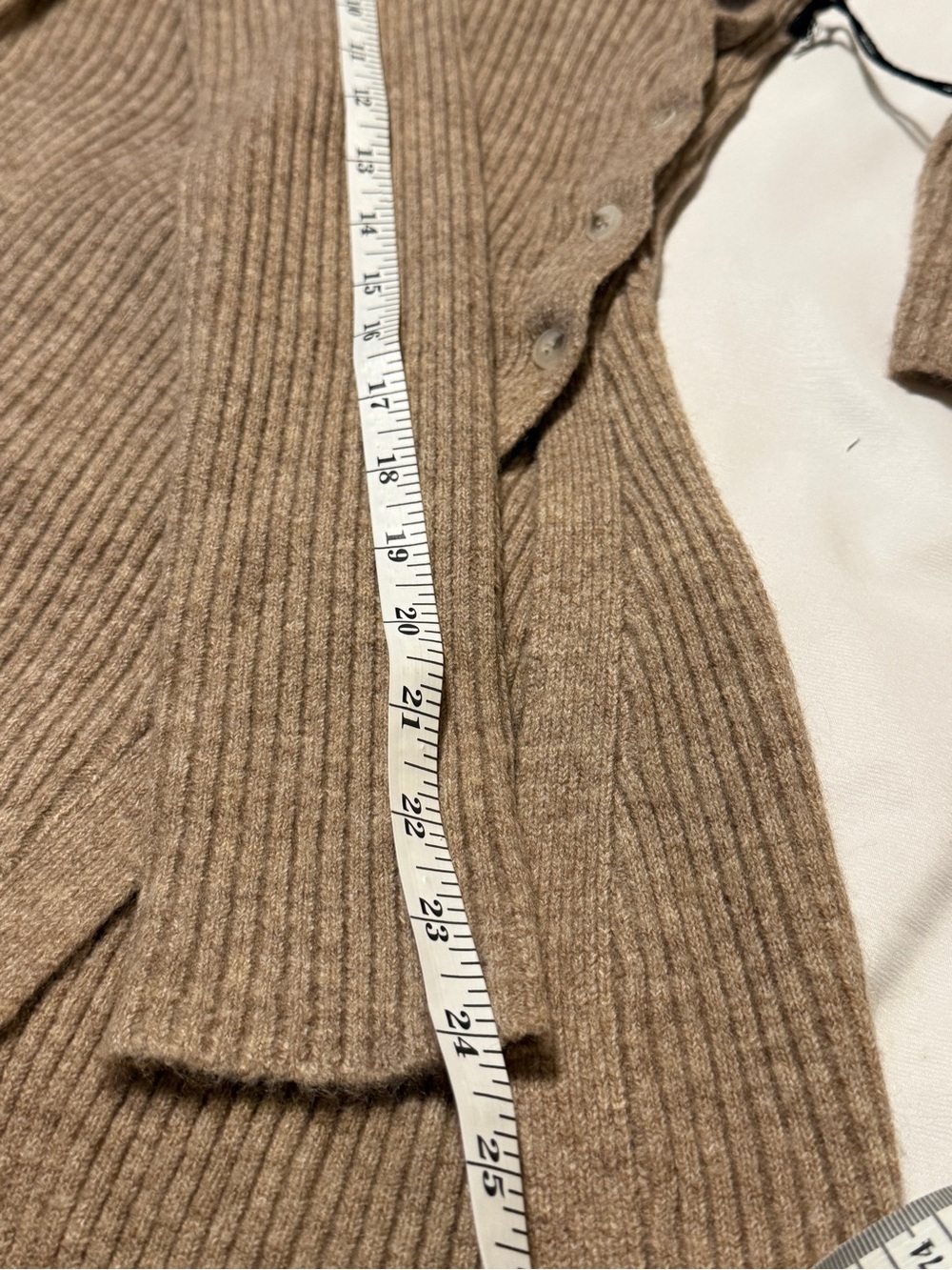 ASTR The Label Ribbed Knit Midi Dress/Top Side Button Slit Tan Large NWT - Picture 6 of 10